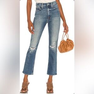 MOTHER SUPERIOR High Waisted Rider Ankle Jeans in Far Beyond the Sky